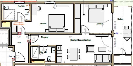 Appartments Suite für 2 bis 6 Personen mit 2 separaten Schlafzimmern